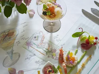 シェフとの打ち合わせでオリジナルコースも