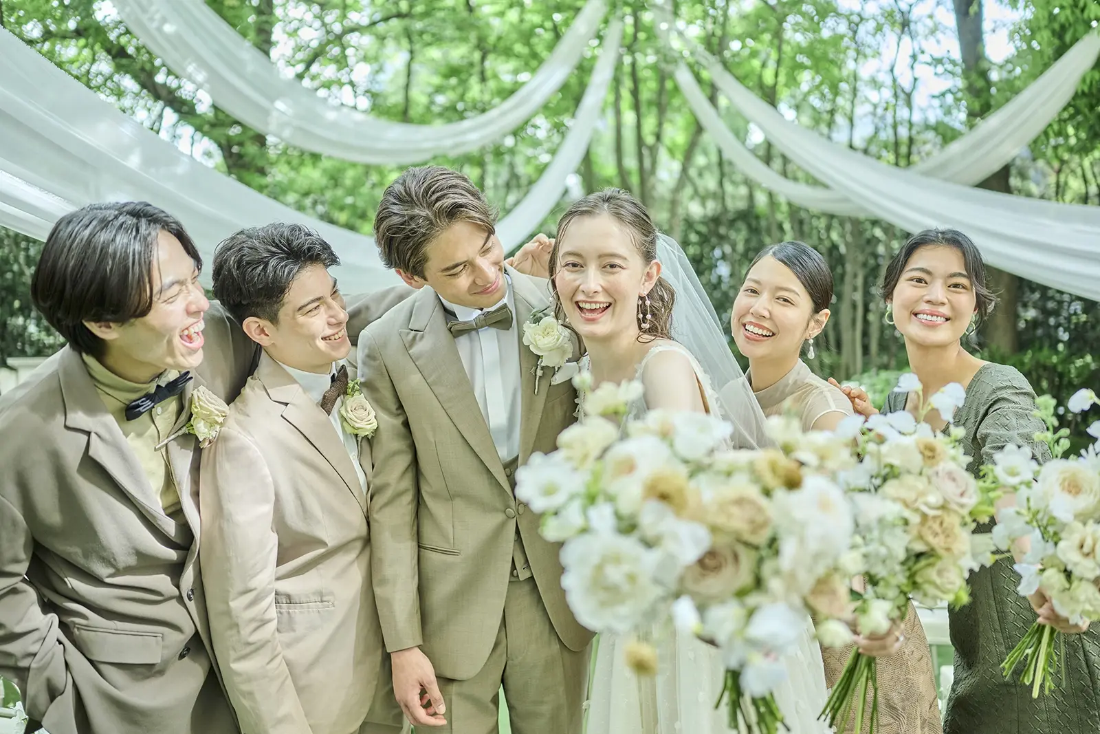 会場に隣接するガーデンも貸切に