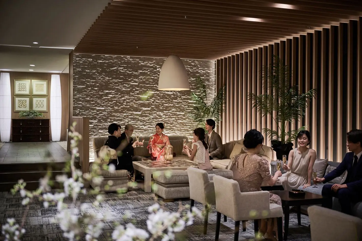 ゲストも安心の付帯設備で挙式までお寛ぎいただける空間