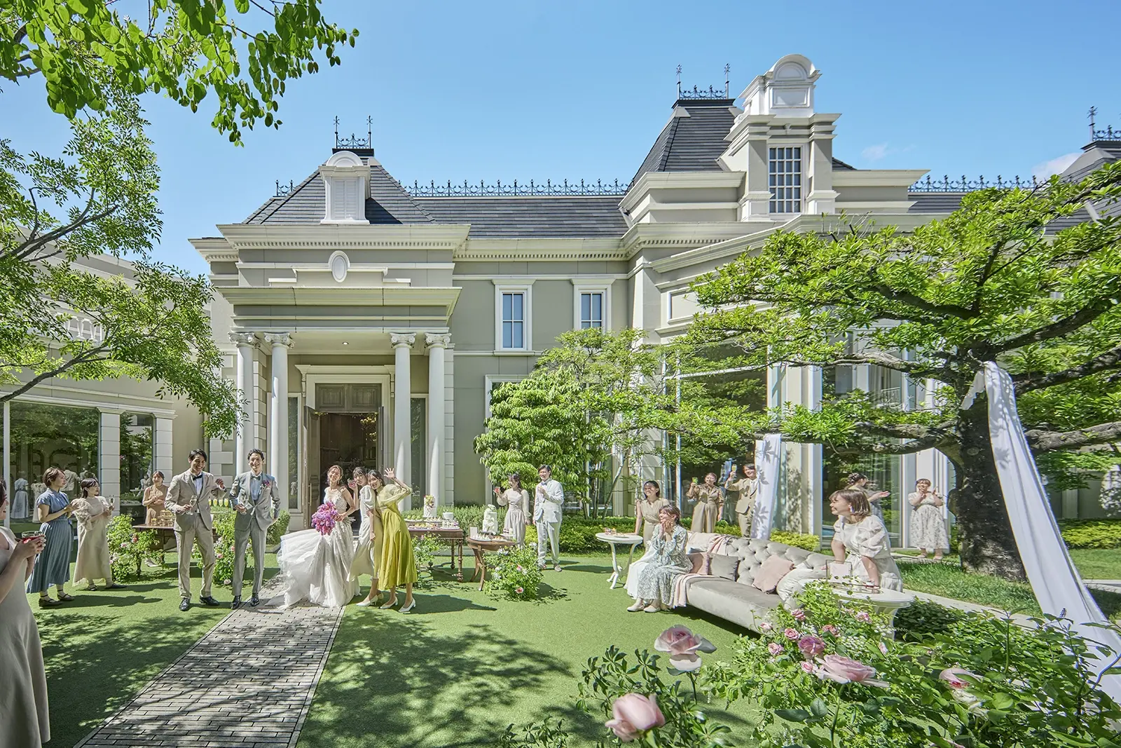 プライベートガーデンで大切なゲストとの時間を過ごせる