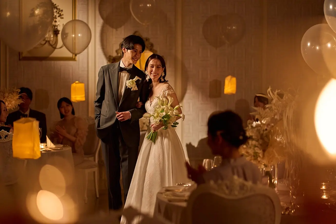 まるで憧れのプリンセスの世界のような空間を演出する照明演出