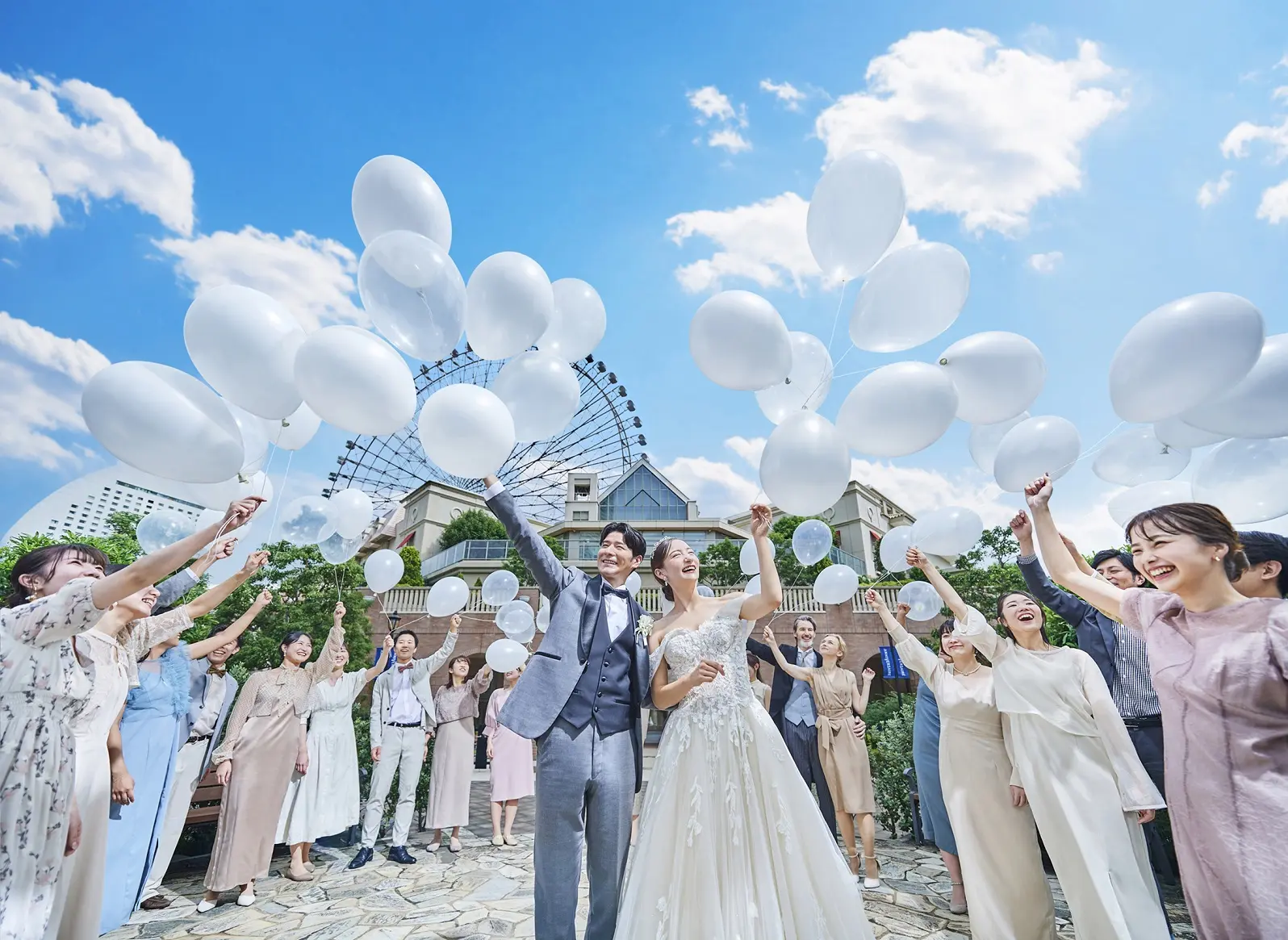 青空の下で行う演出は特別感満点