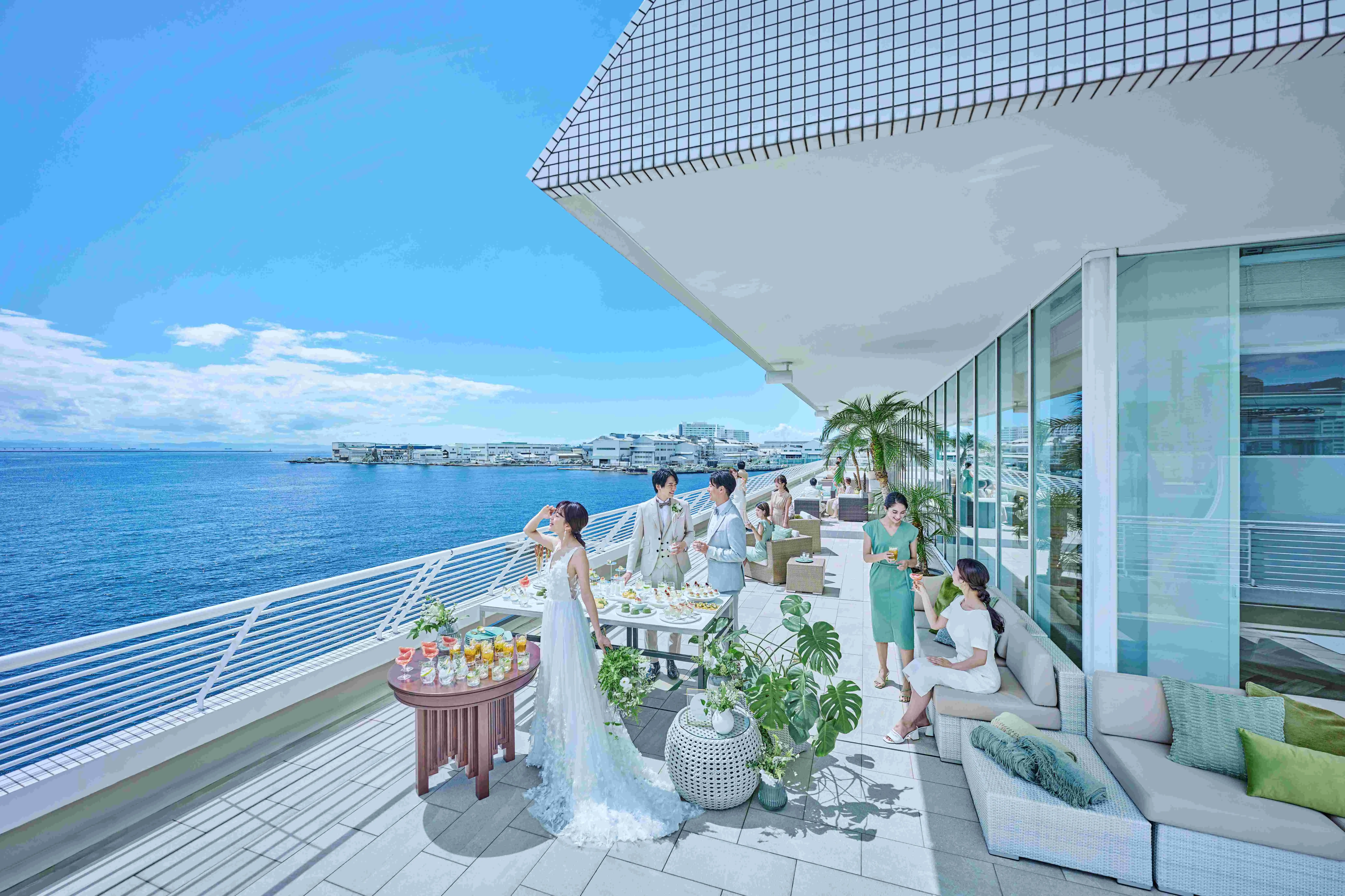 広々としたプライベートテラス付き！選べる7つのパーティ会場